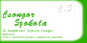 csongor szokola business card